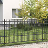 vidaXL Spike Ring Fence Black 200 x 150 cm Powder-Coated Steel