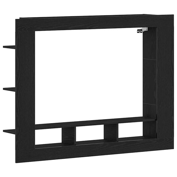 vidaXL TV Cabinet Black oak 152 x 22 x 113 cm Engineered wood