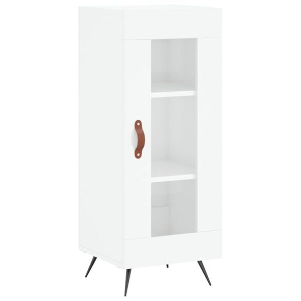vidaXL Sideboard High Gloss White 34.5x34x90 cm Engineered Wood