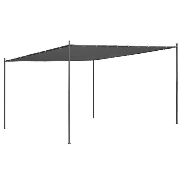vidaXL Gazebo with Slanted Roof 400x400x270 cm Anthracite 180 g/m²