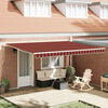 vidaXL Awning Manual Orange and Brown 450 x 350 x 165 cm Polyester