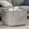 vidaXL Coffee Table with LED Lights Concrete Grey 50x50x40 cm