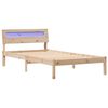 vidaXL Bed Frame with Headboard Brown 100 x 200 cm Solid Pine Wood