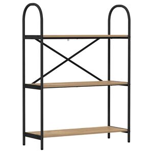 vidaXL Bookshelf 3-Tier 80 x 30 x 109 cm Engineered wood Artisan Oak