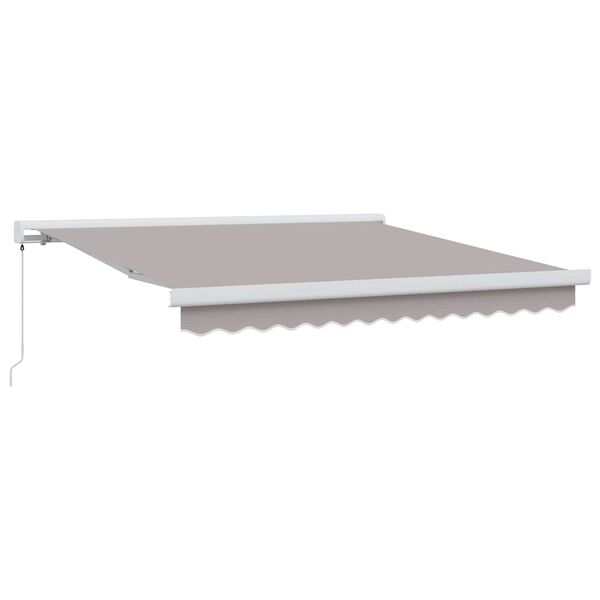 vidaXL Retractable Awning Light Grey 300 x 250 cm Fabric and Metal