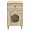 vidaXL Cat House Sonoma 72 x 42.5 x 70 cm Engineered Wood