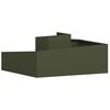vidaXL Garden Planter Olive Green 100 x 100 x 50 cm Cold-rolled Steel