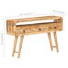 vidaXL Sideboard 120x30x75 cm Rough Mango Wood
