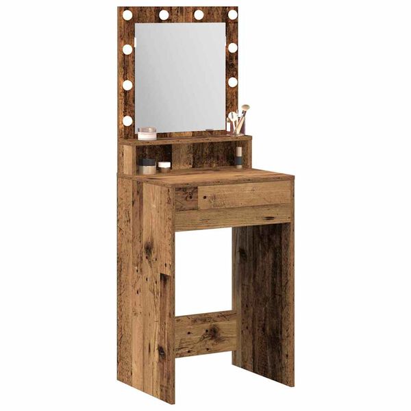 vidaXL Dressing Table Old Wood 50 x 41 x 135 cm Engineered Wood