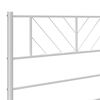 vidaXL Metal Bed Frame without Mattress with Footboard White 160x200cm