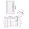 vidaXL Bathroom Cabinet Set Wall-mounted 2 pcs Grey Solid Mango Wood