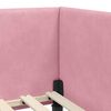 vidaXL Corner Bed Frame with Headboard Pink 80 cm x 200 cm Velvet