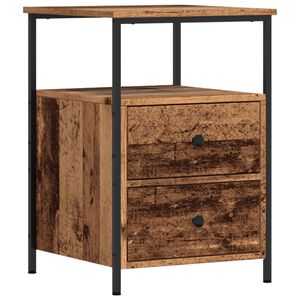 vidaXL Bedside Cabinet Old Wood 34x35.5x50 cm Engineered Wood