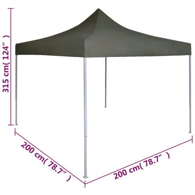 vidaXL Professional Folding Party Tent 2x2 m Steel Anthracite