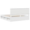 vidaXL Bed Frame with Headboard White 200 x 200 cm Solid Pine Wood