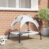 vidaXL Dog Bed Folding Manual Silver Grey 76 x 62 x 70.5 cm Steel