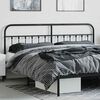vidaXL Metal Headboard Black 200 cm