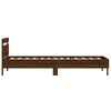 vidaXL Bed Frame without Mattress with Headboard Brown Oak 100x200 cm