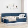 vidaXL Corner Bed Frame with Headboard Blue 80 x 200 cm Fabric