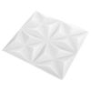 vidaXL 3D Wall Panels 12 pcs 50x50 cm Origami White 3 m&sup2;