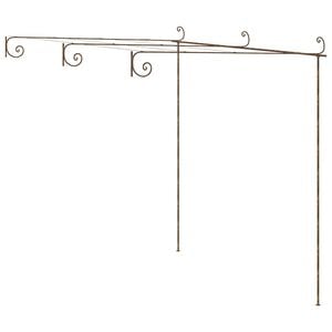 vidaXL Garden Pergola Antique Brown 3x3x2,5 m Iron