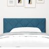 vidaXL LED Headboard with Headboard Dark Blue 100 cm Faux Leather