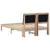 vidaXL Bed Frame with Headboard Brown 120 x 200 cm Solid Pine Wood
