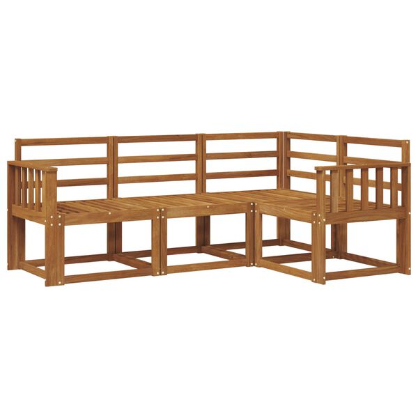 vidaXL Outdoor Sofa Set Natural Solid Acacia Wood