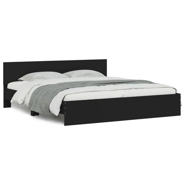 vidaXL Bed Frame without Mattress Black 160x200 cm