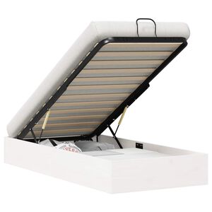 vidaXL Ottoman Bed Frame with Storage White 75 x 190 cm