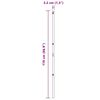 vidaXL Fence Posts Manual 7 pcs Green Ø32mm 170 cm Galvanised steel