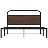 vidaXL Bed Frame Without Mattress 120x190 cm Small Double Brown Oak Engineered Wood