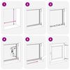 vidaXL Basement Window "RISOR" 60x60 cm Tilt&Turn DIN Left White