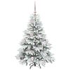 vidaXL Artificial Christmas Tree with 150 LEDs White 120 cm PE and PVC