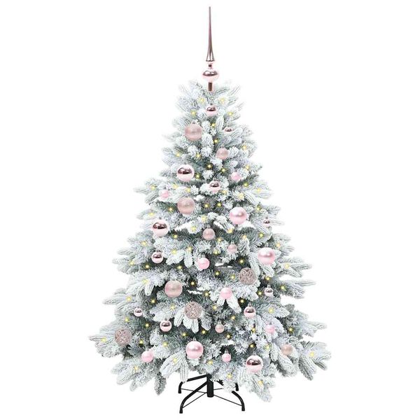 vidaXL Artificial Christmas Tree with 150 LEDs White 120 cm PE and PVC