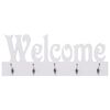 vidaXL Wall Mounted Coat Rack WELCOME White 74x29.5 cm