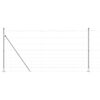 vidaXL Welded Wire Fence with Concrete Base 50 x 1.2 m Silver Mesh