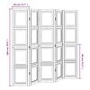 vidaXL Room Divider 5 Panels White Solid Wood Paulownia