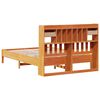 vidaXL Bookcase Bed without Mattress Wax Brown 160x200 cm Solid Wood Pine