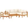 vidaXL 5 Piece Garden Sofa Set with Cushions Solid Wood Acacia