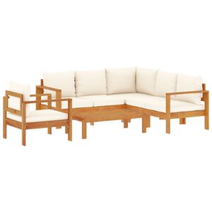 vidaXL 5 Piece Garden Sofa Set with Cushions Solid Wood Acacia