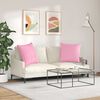 vidaXL Sofa Pillows 2 pcs Pink 60 x 60 cm Fabric