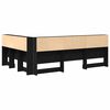 vidaXL Storage Headboard with Shelf Black Oak 140 cm Engineered Wood