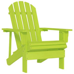 vidaXL Garden Adirondack Chair Solid Fir Wood Green