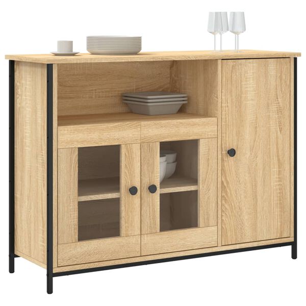 vidaXL Sideboard Sonoma Oak 100x35x75 cm Engineered Wood