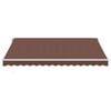 vidaXL Manual Retractable Awning with LED Brown 400x350 cm