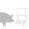 vidaXL Pig Feeder Silver 55 x 51 x 91.5 cm Galvanised Steel