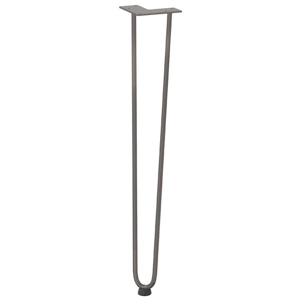 vidaXL hairpin legs for console tables for Console Table 4 pcs Natural Steel 72 cm Solid Steel