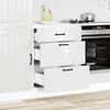 vidaXL Kitchen Base Cabinet "Lucca" High Gloss White Engineered Wood