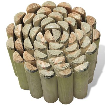 vidaXL Lawn Log Rolls 3 pcs Wood 250x20 cm